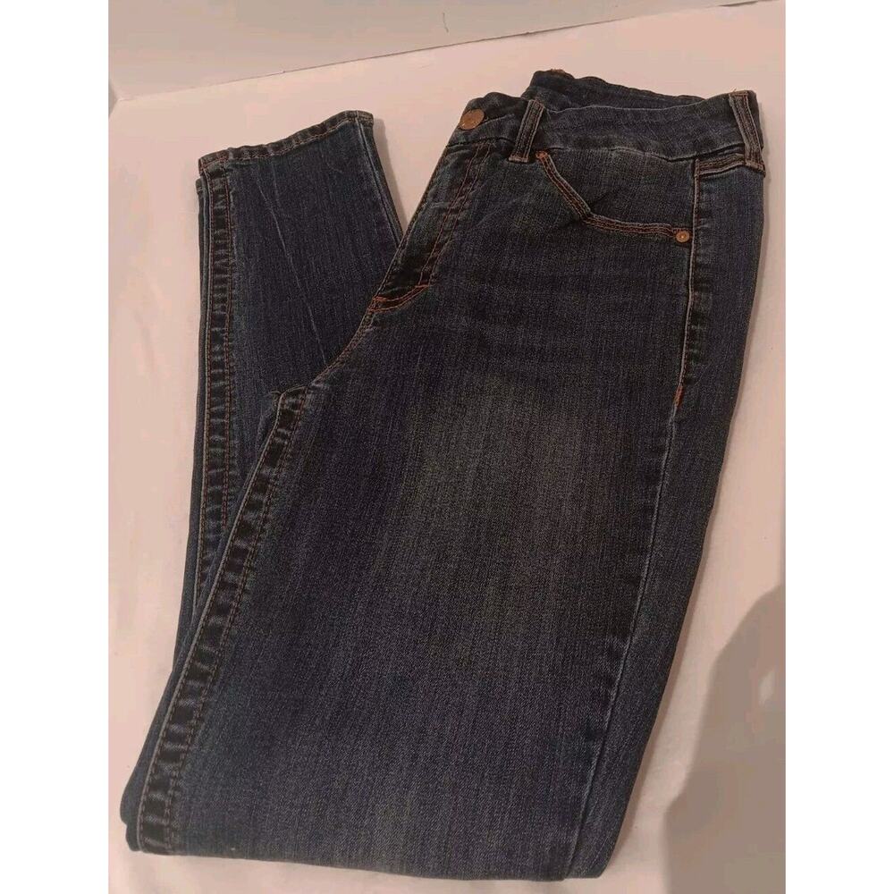 Seven 7 Jeans Women's 10 Blue Straight Slim Fit High-Rise Med Wash 30 X 29 - Picture 2 of 8